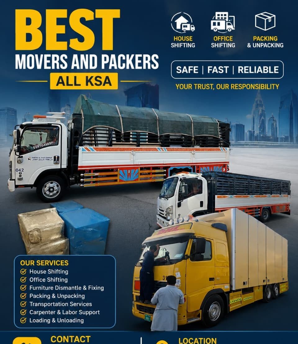 Khobar, Labor/Moving, HOUSE SHIFTING♪⁠ヽMOVER PACKER DYNA TRANSPORT COMPANY MATERIAL TRUCK FOR RENT 0594319043
