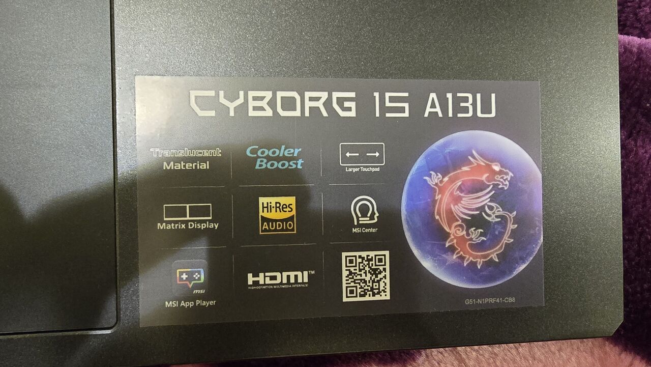 Riyadh, Computers, SAR 2800,  MSI Cyborg 15 A13U Gaming Laptop
