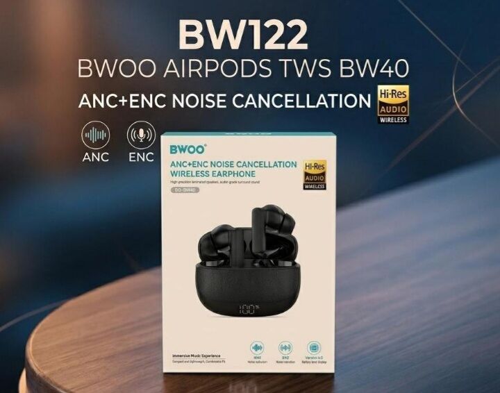 Manama, Electronics, BHD 12,  BWOO BW40 TWS Earbuds, Featuring Active And Environmental Noise Cancellation