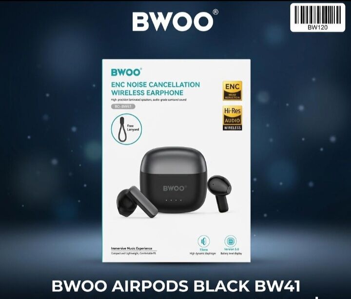 Manama, Mobile Phones, BHD 11,  BWOO BO-BW41 Wireless Earphone Environment Noise Cancellation ENC
