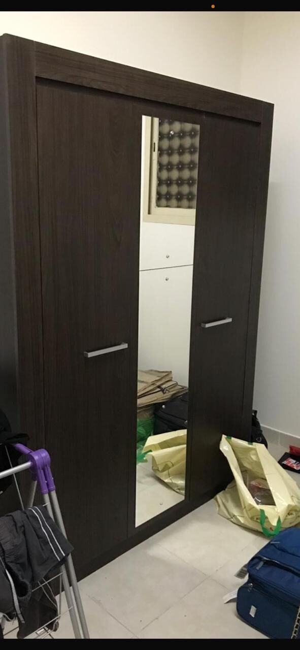 Riyadh, Furniture, SAR 1700,  Bedroom Set For Sale &ndash; Bed With Storage, Wardrobe, Dresser With Mirror & Side Tables
