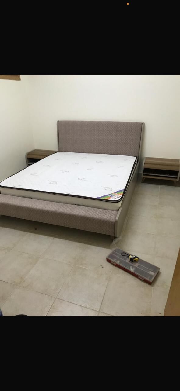 Riyadh, Furniture, SAR 1700,  Bedroom Set For Sale &ndash; Bed With Storage, Wardrobe, Dresser With Mirror & Side Tables