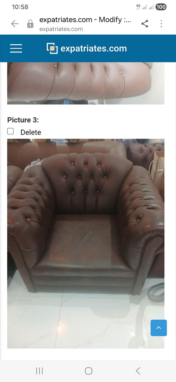 Jeddah, Furniture, SAR 850,  4 Seater Leather Sofa