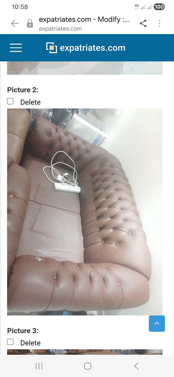 Jeddah, Furniture, SAR 850,  4 Seater Leather Sofa