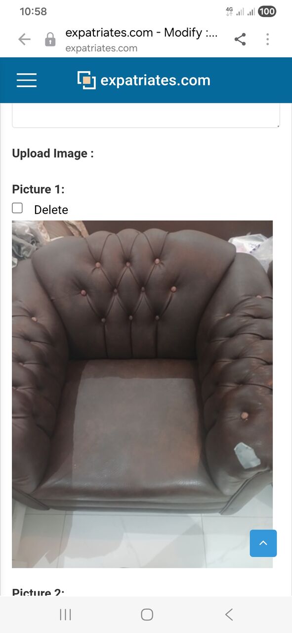 Jeddah, Furniture, SAR 850,  4 Seater Leather Sofa
