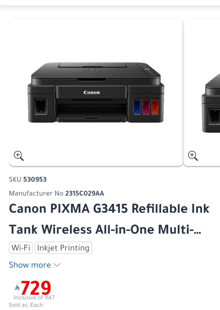 Jizan, Electronics, SAR 300,  Canon PIXMA G3415 Printer For Sale