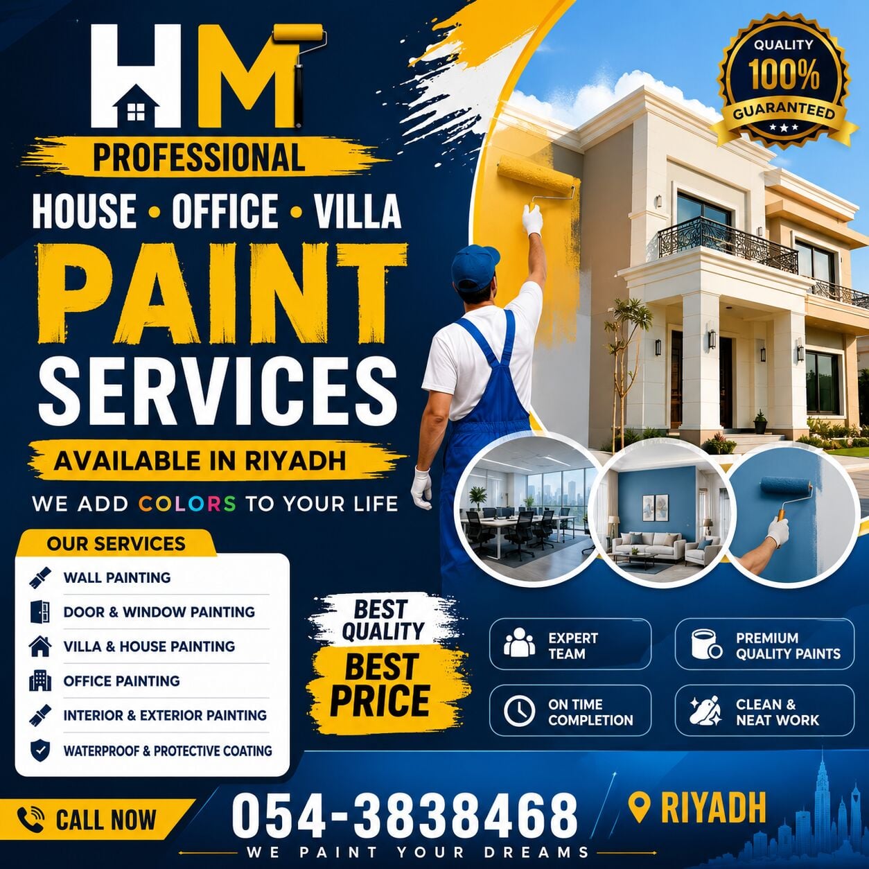 Al Malaz, Construction, []]HM PROFESSIONAL HOUSE OFFICE []]VILLA PAINT SERVICES IN RIYADH[]]