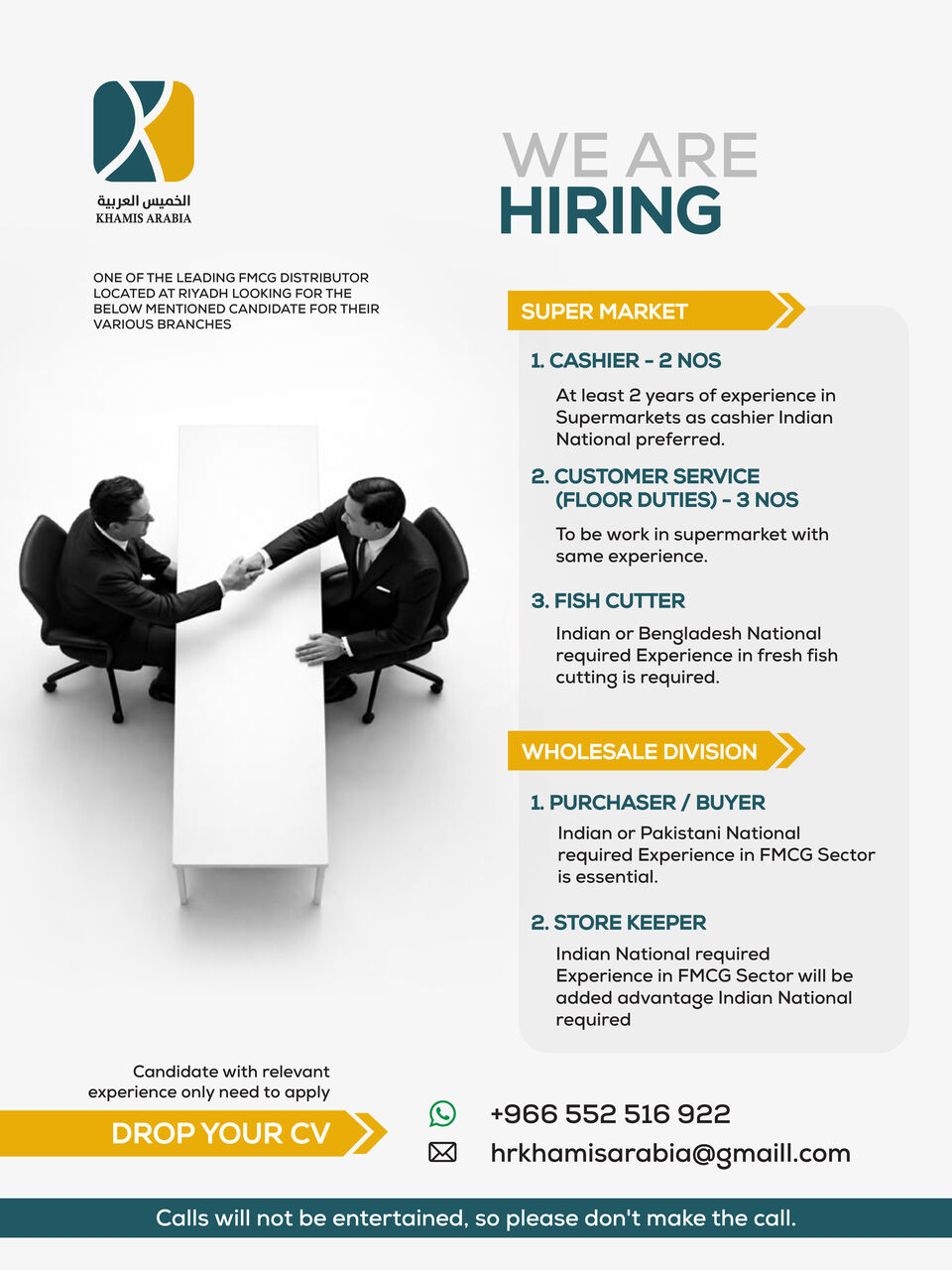Riyadh, Jobs, VACANCIES AVAILABLE