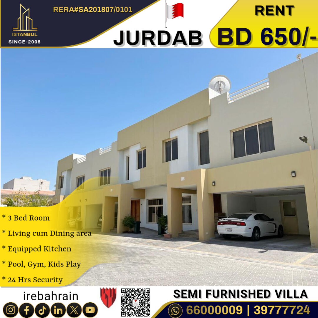 Sanad, Villas, BHD 650,  Semi Furnished Compound Villa For Rent In Jurdab