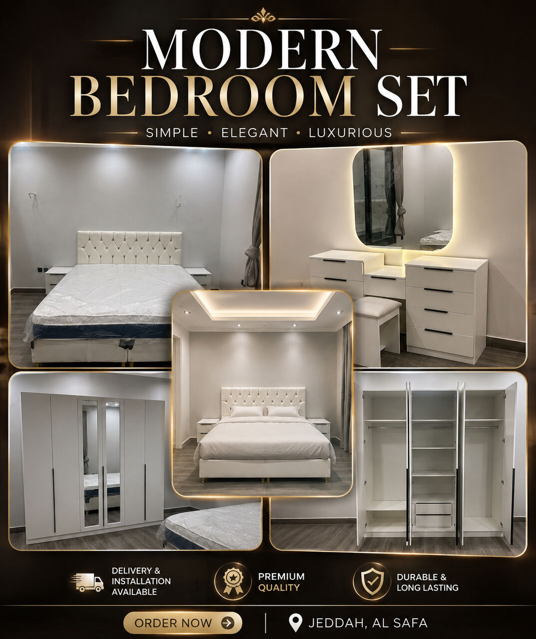 Al Safa, Furniture, Royal Bedroom Furniture Set | Luxury Look &bull; Affordable Price