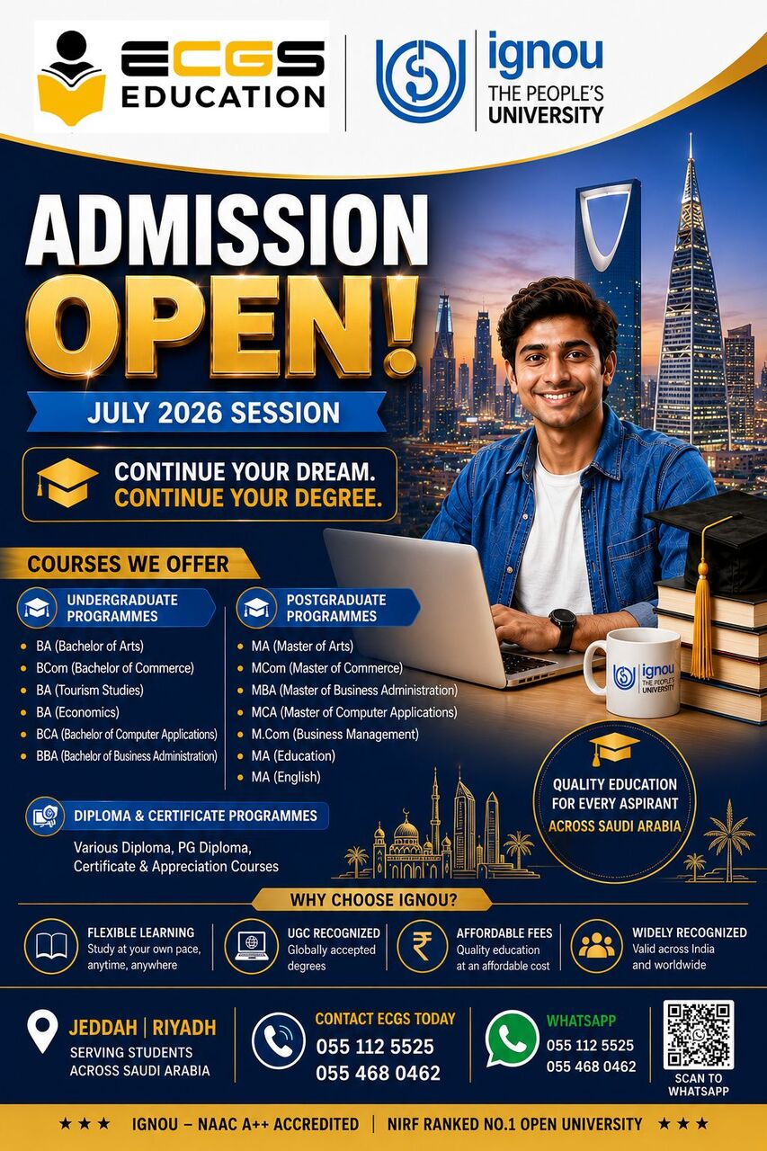 Riyadh, Artists, IGNOU Bachelor & Master&rsquo;s Degree Programs In Saudi Arabia.