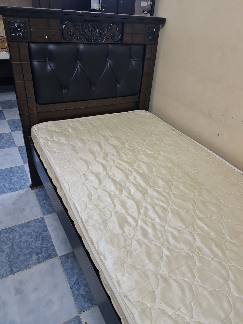 Sitra, Furniture, BHD 15,  Single Wooden Bed And Mattress For Sale