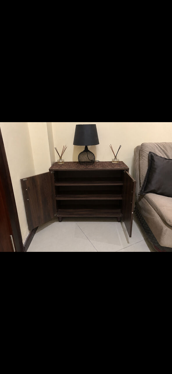 Khobar, Furniture, SAR 250,  Dark Wood Shoe Cabinet