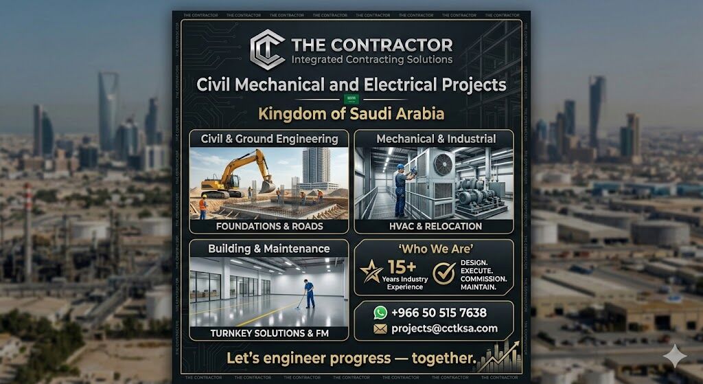 Rabigh, Construction, THE CONTRACTOR Integrated Contracting Solutions Civil Mechanical And Electrical Projects ^