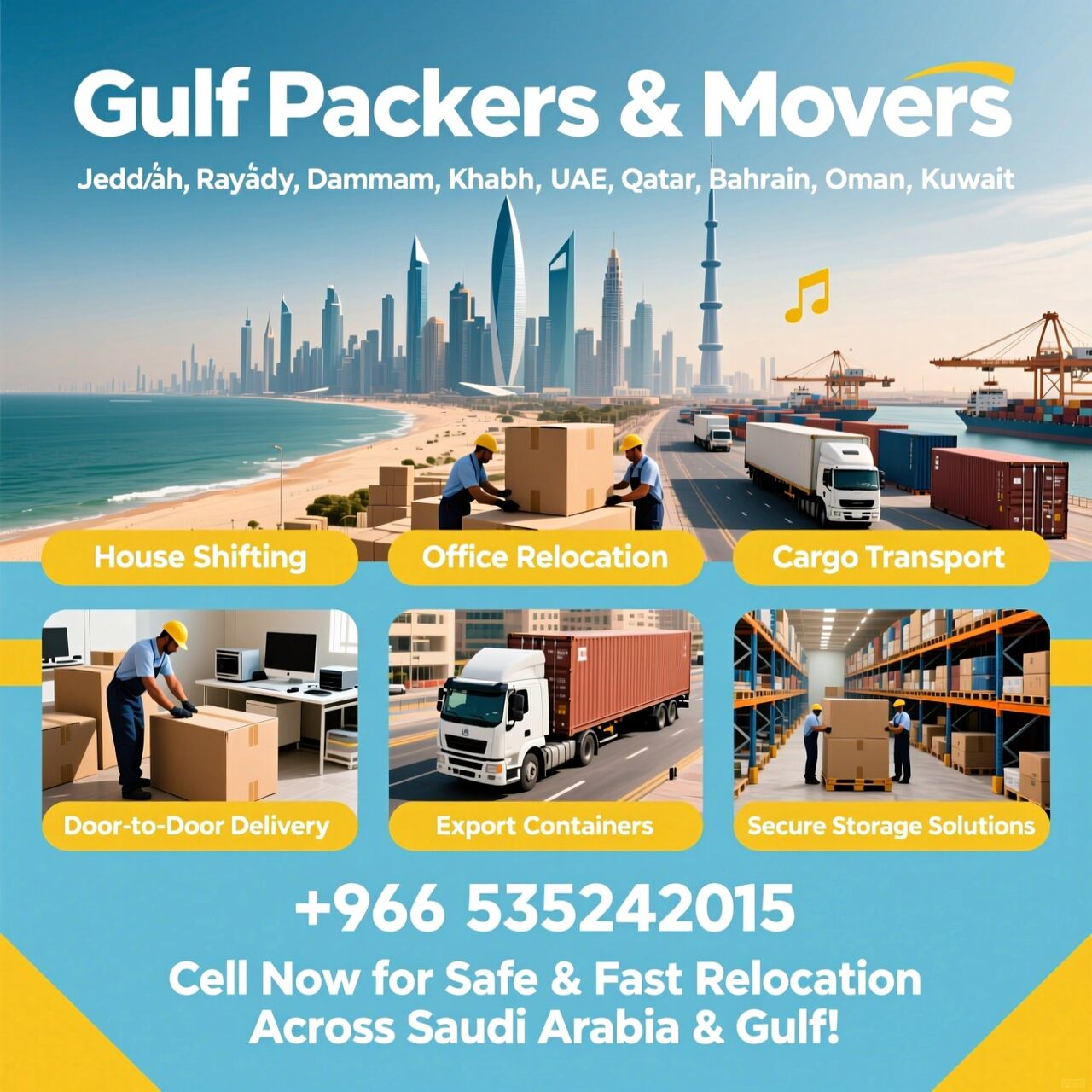 Jeddah, Labor/Moving, PROFESSIONAL PACKERS & MOVERS IN TABUK & ALL KSA &ndash; HOUSE & OFFICE RELOCATION  0535242015