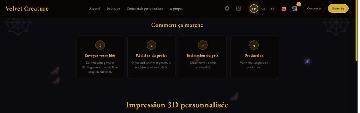 Paris, Printing, Velvet Creature Impression 3D Sur Mesure - Figurines Halloween, Gothiques & Cr&eacute;ations Auto