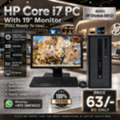 BHD 63,  HP Core I7 3.60Ghz PC 8GB RAM 256GB SSD 19" Monitor OS 11 Pro & Office 2024 Ready To Use