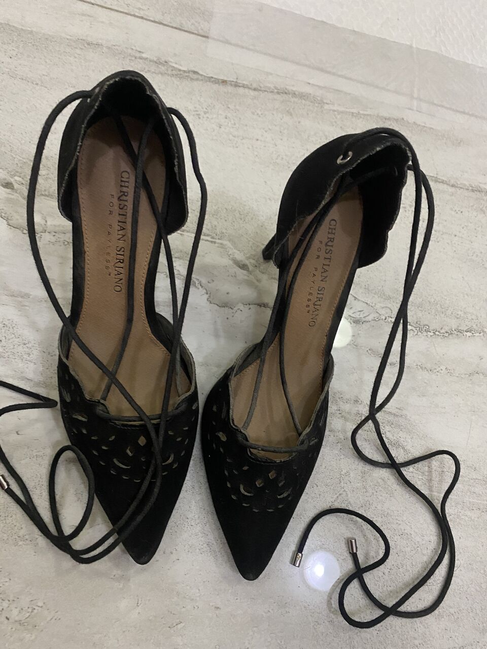 Tubli, Clothing & Accessories, BHD 10,  Christian Siriano Black Pumps, Wrap Around Ankle Laces.  Size 6 1/2, BD10