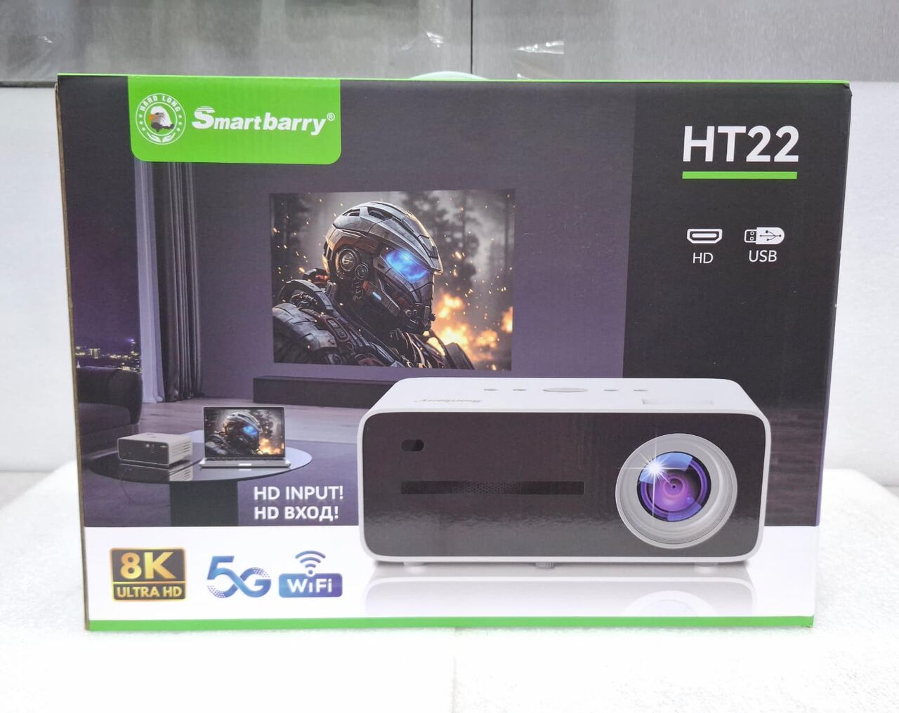 East Riffa, Computers, BHD 65,  Brand New SmartBarry 8K Smart Android Projector BoxPack Android & Mobile Screen Sharing