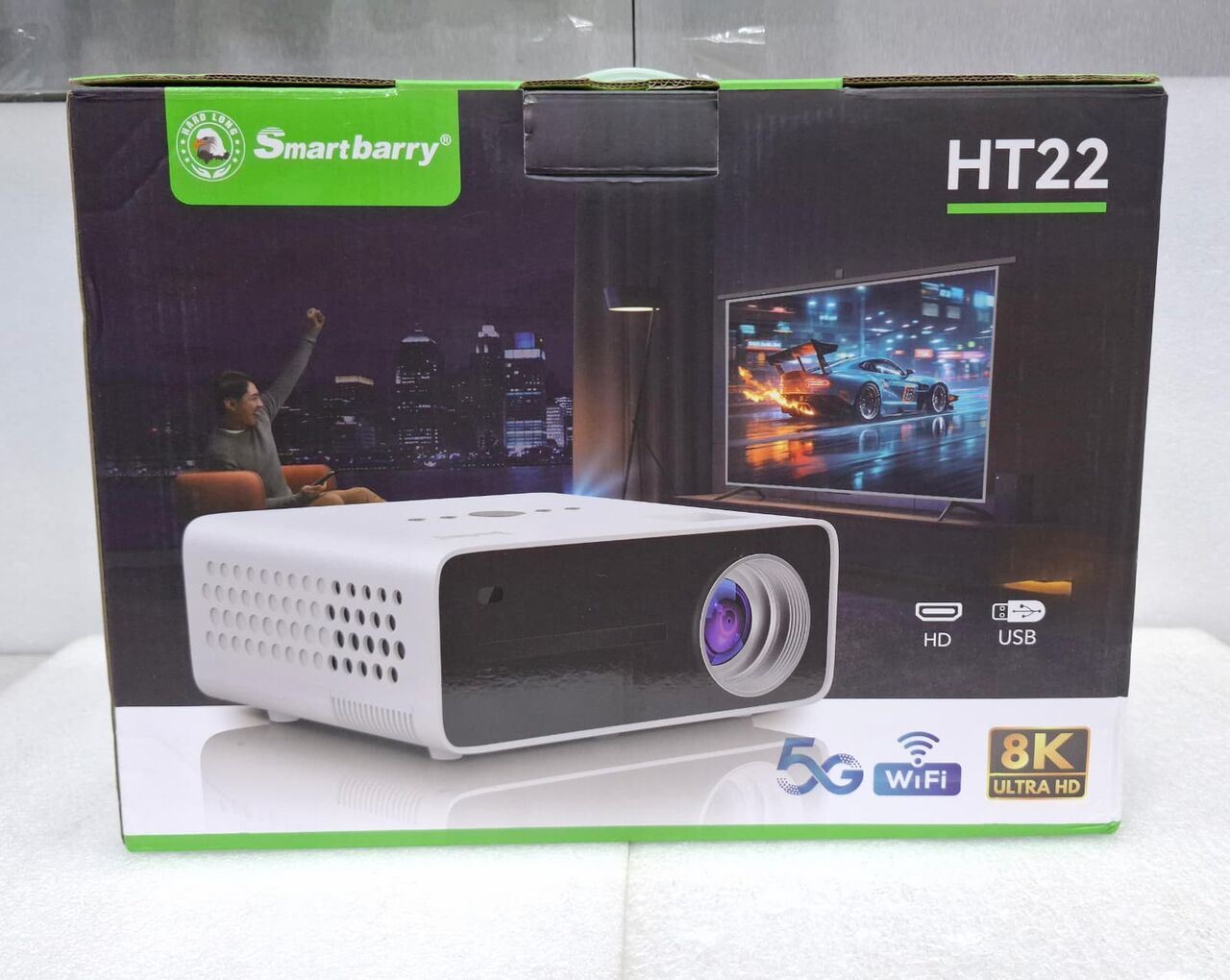 East Riffa, Computers, BHD 65,  Brand New SmartBarry 8K Smart Android Projector BoxPack Android & Mobile Screen Sharing