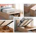 SAR 350,  120 X 200 Cm Single Hydraulic Bed With Underbed Storage + Book Rack+ Spring Matress