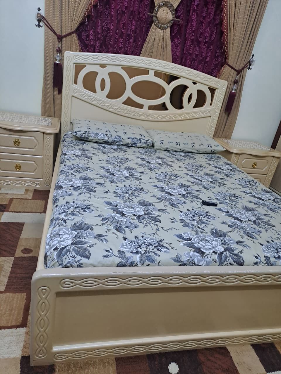 Riyadh, Furniture, SAR 500,  Bed Withmattress And Side Tables --- 500