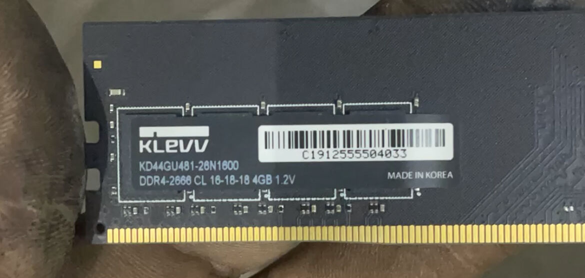 Riyadh, Computers, SAR 50,  4GB DDR4 Desktop RAM &ndash; 2× Samsung + 2× KLEVV &ndash; Total 16GB