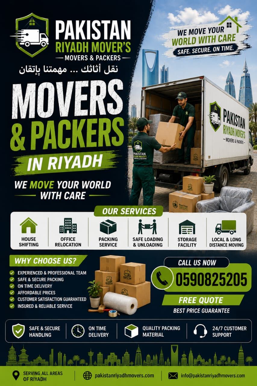 Riyadh, Relocation, PAKISTANI RIYADH MOVERS CLEANING SHIFTING HOME AND OFFICE PESTCONTROL BEST PRICE0590825205