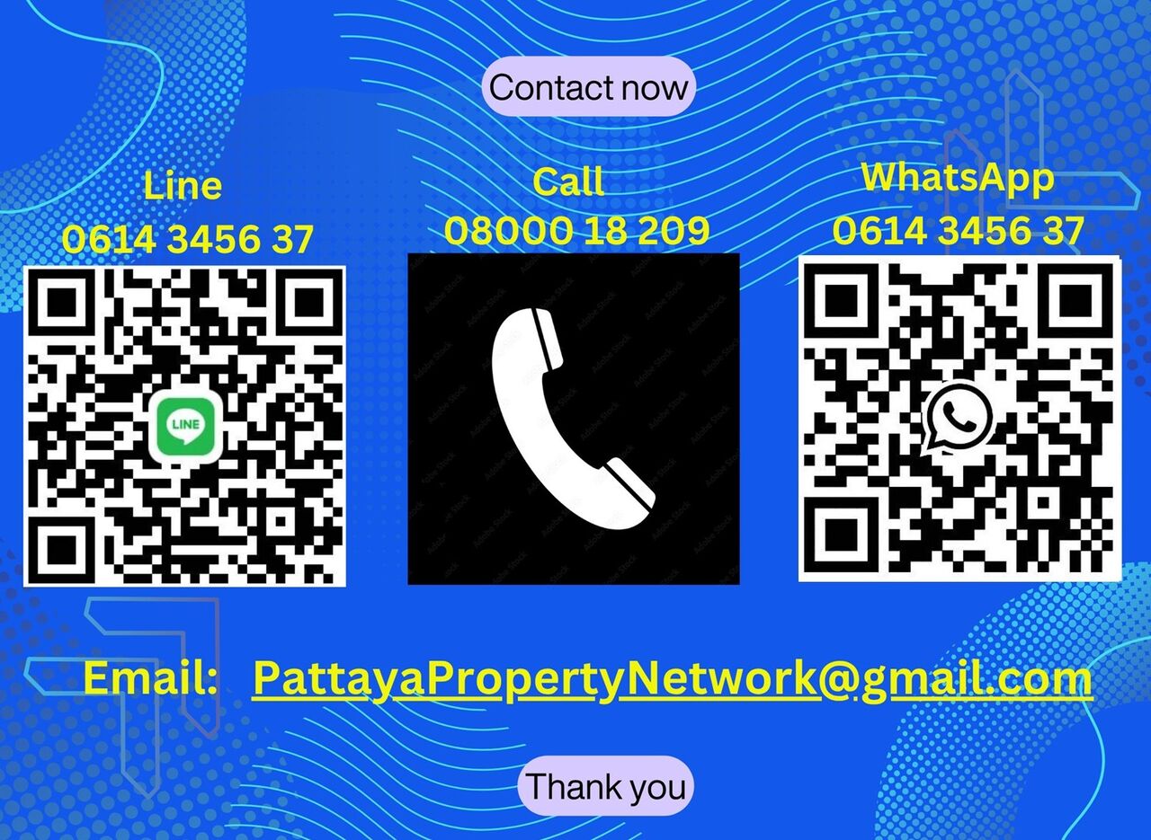 Bangkok, Real Estate For Sale, THB 4500000,  1 BR,  87 Sq. Meter,  PRICE REDUCTION  87 SQM CONDO IN JOMTIEN