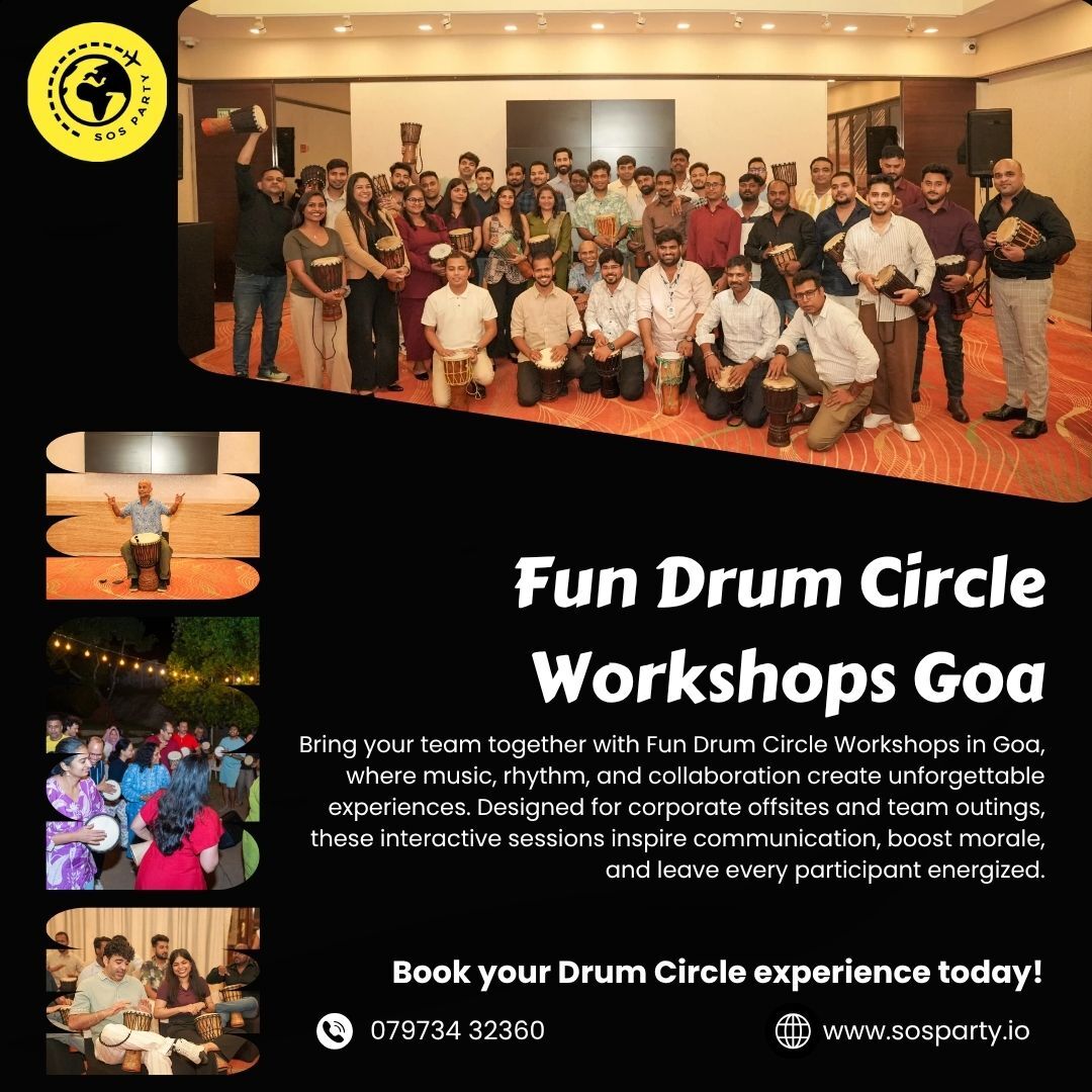 Goa, Event Planning, Corporate Drumming Sessions In Goa