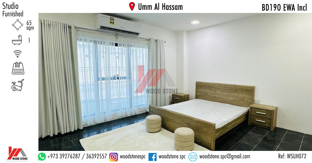 Umm Al Hassam, Apartments, Flats, Houses & Villas, BHD 190/month,  Furnished,  Studio,  65 Sq. Meter,  Fully-Furnished Studio, Umm Al Hassam - BD 190 Incl WSUH072