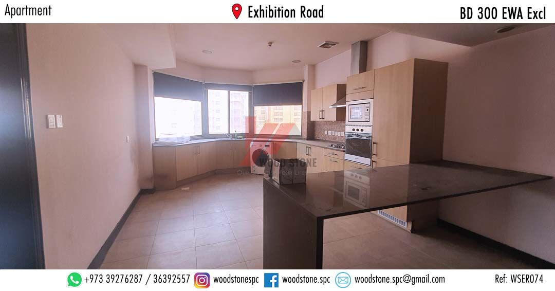 Manama, Apartments, Flats, Houses & Villas, BHD 300/month,  3 BR,  150 Sq. Meter,  Semi-Furnished 3 Bedroom Apartment, Exhibition Road - BD 300 Excl WSER074