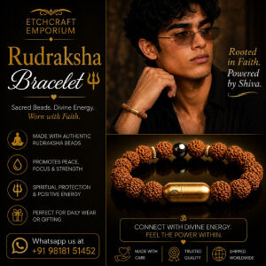 New Delhi, Jewelry, Custom Rudraksha Bracelet With Personalized Design