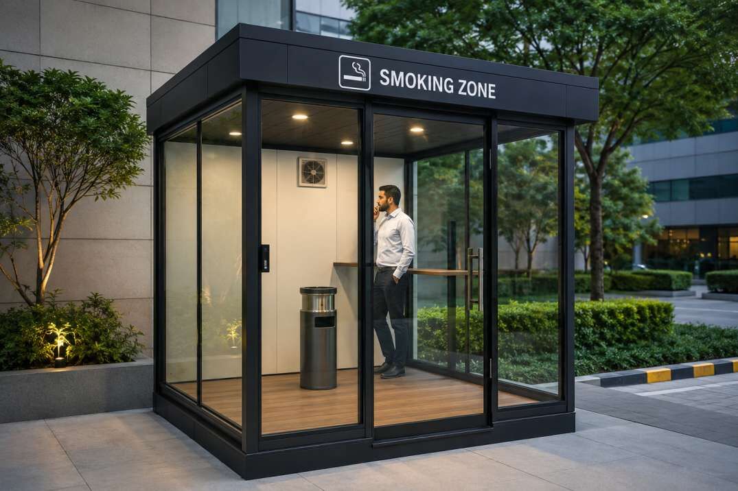 Mumbai, Furniture, Premium Outdoor Smoking Cabin In India For Offices