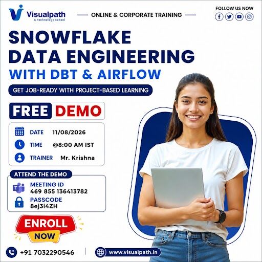 Hyderabad, Education, Snowflake Data Engineering With DBT & Airflow &ndash; Free Demo
