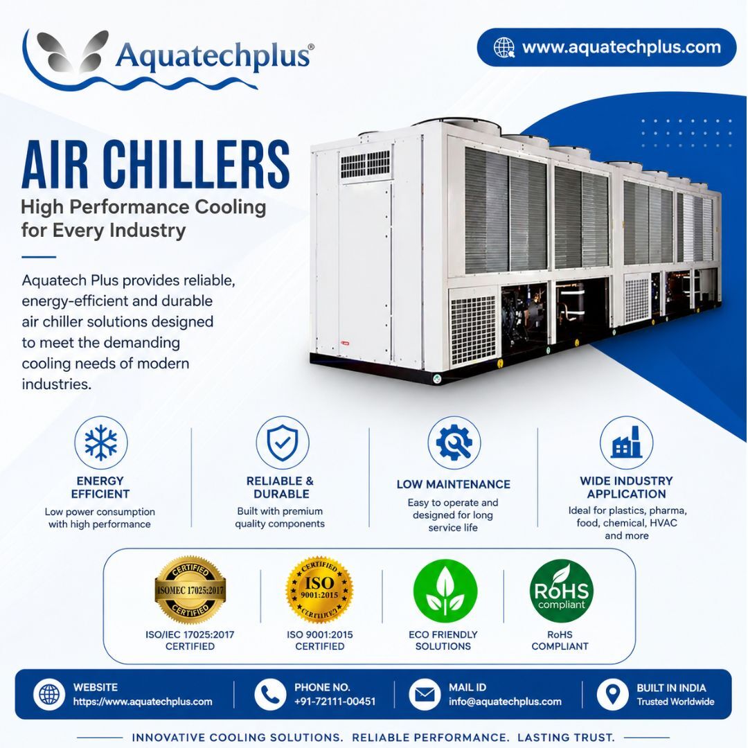 Ahmedabad, Air Conditioning, Efficient Air Chillers Manufacturers In India For Industrial Applications