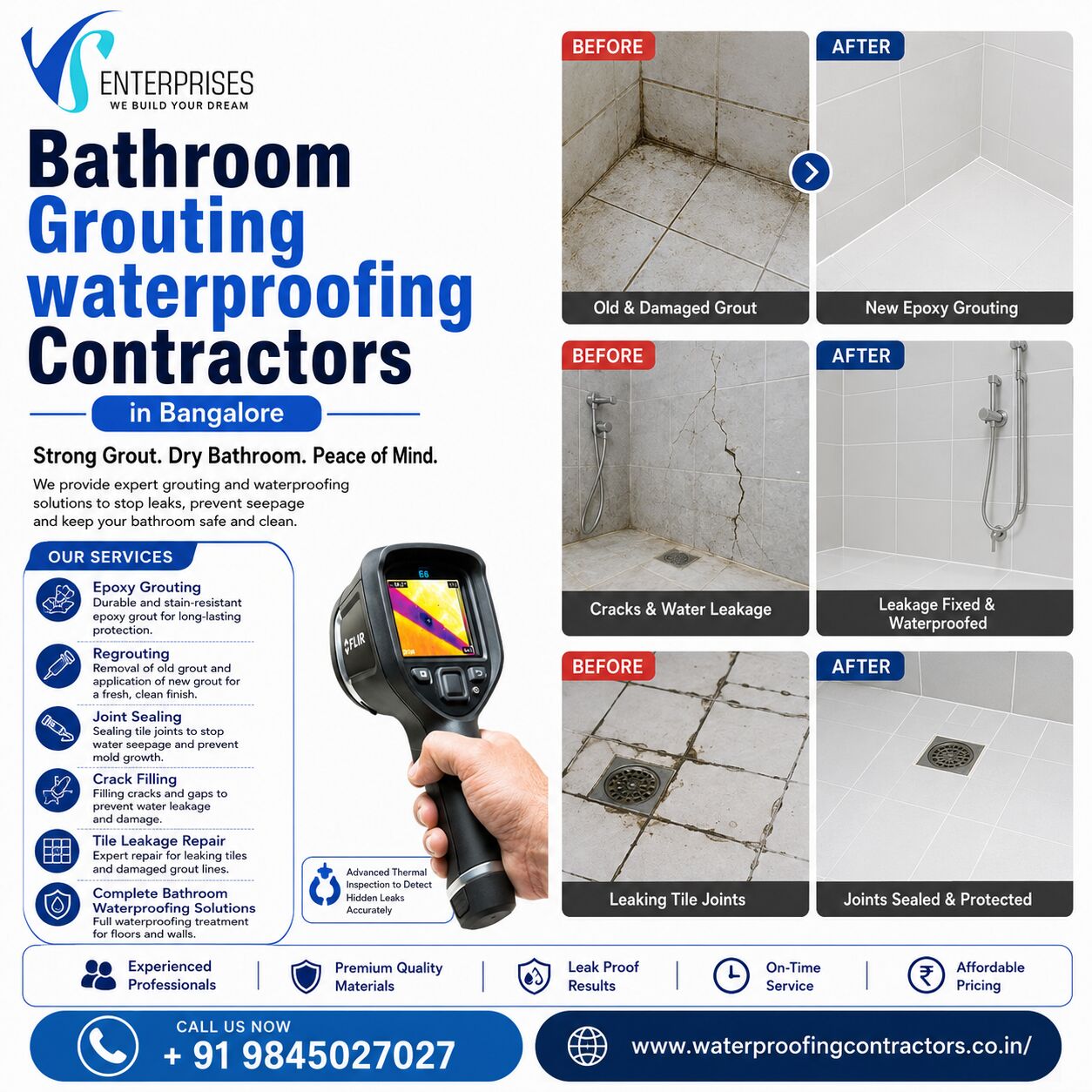 Bangalore, Construction, Bathroom Grouting Waterproofing Contractors In Bangalore