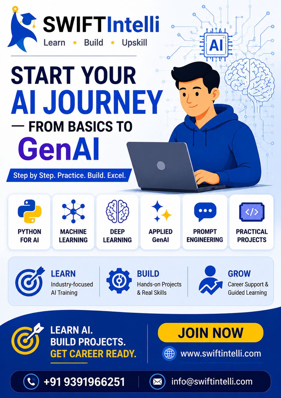 Hyderabad, Education, Learn AI ML Course With Generative AI | SWIFTIntelli