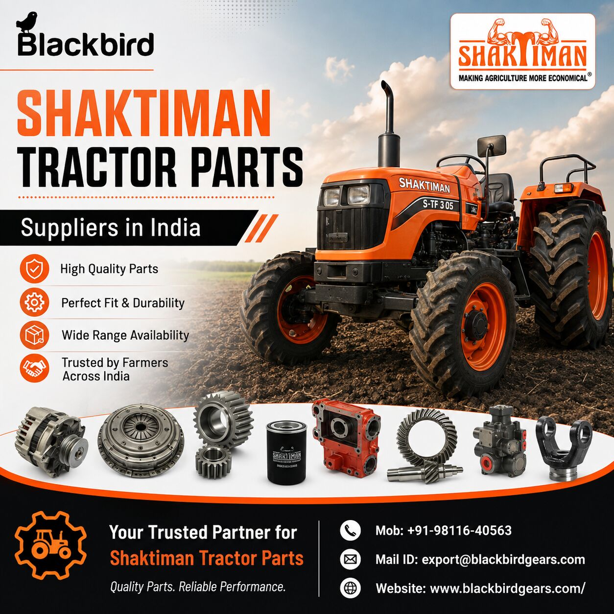 Mumbai, Business, Reliable Shaktiman Tractor Parts Suppliers In India