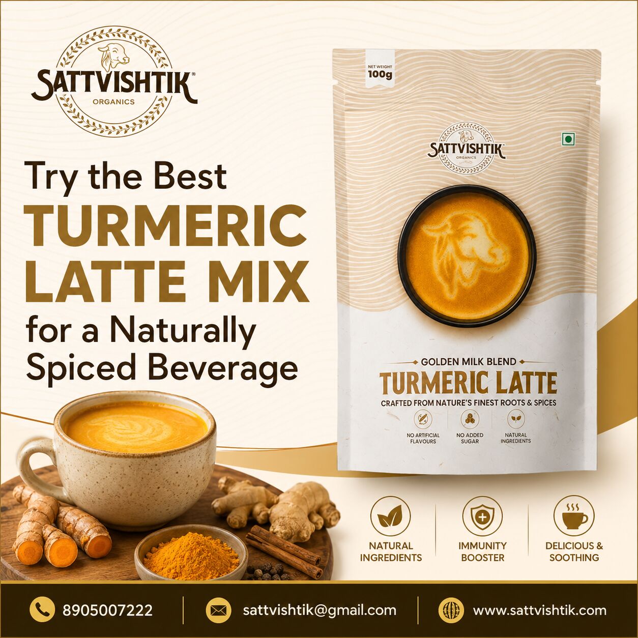 Ahmedabad, Business, Try The Best Turmeric Latte Mix For A Naturally Spiced Beverage