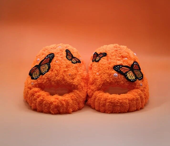 New York, Clothing & Accessories, USD 35,  Orange Slides For Women Made For Cozy Comfort And Easy Casual Styling