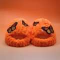 USD 35,  Orange Slides For Women Made For Cozy Comfort And Easy Casual Styling