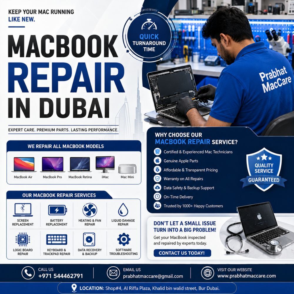 Bur Dubai, Appliance Repair, Reliable MacBook Repair In Dubai For Broken Screens And Battery Replacement