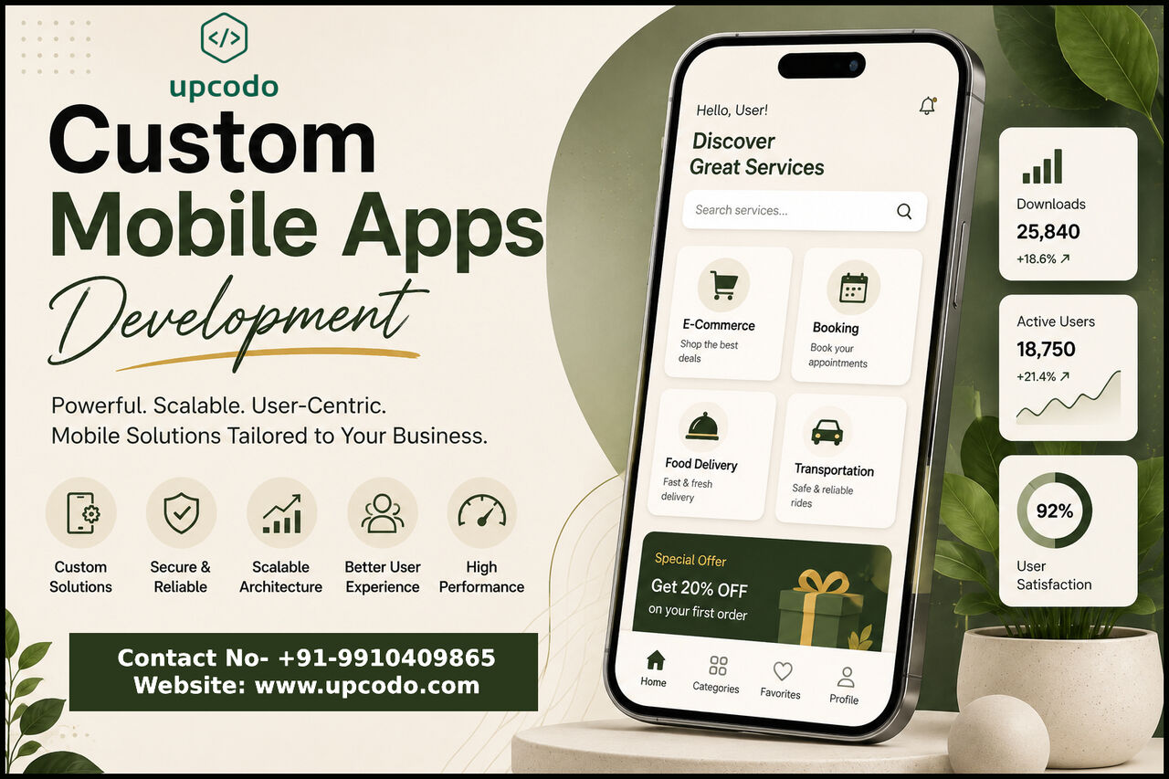 New Delhi, Web Design & Development, Custom Mobile Apps Development- UpCodo Digital
