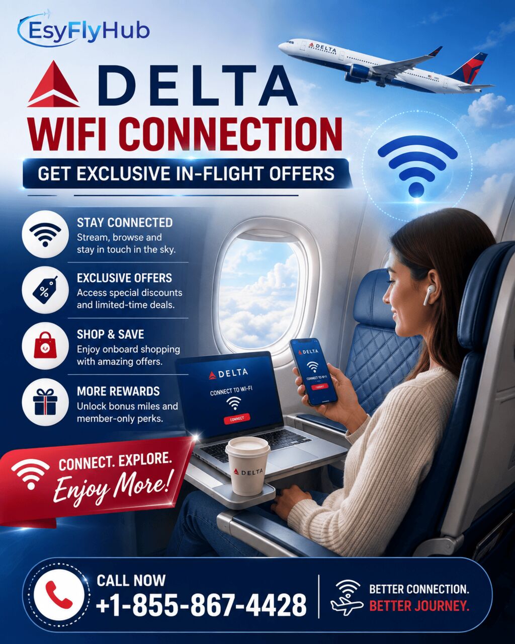 New York, Travel, Delta WiFi Connection &ndash; Get Exclusive In-Flight Offers