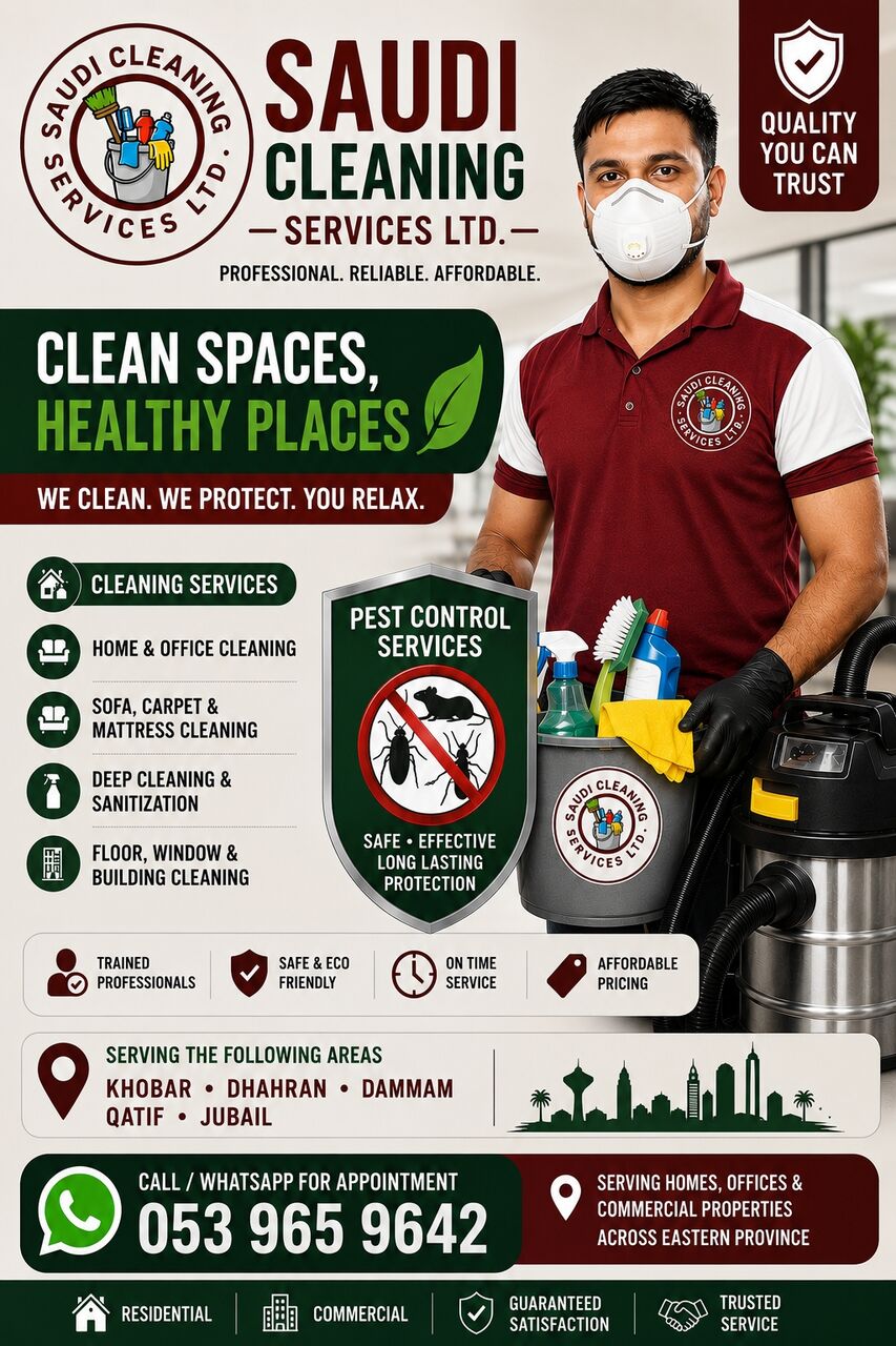 Khobar, Cleaning, Saudi Cleaning Services