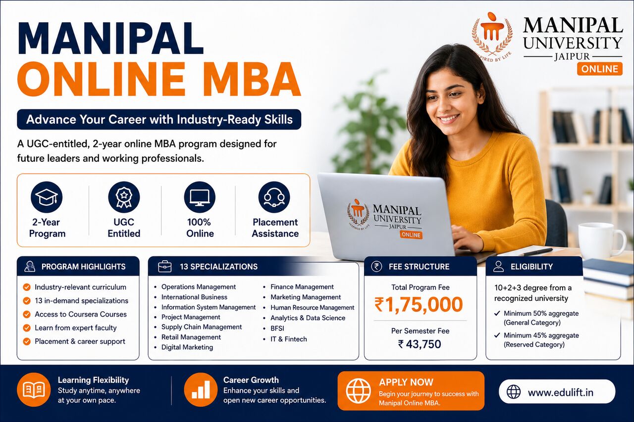Pune, Education, Manipal Online MBA &ndash; Course Details, Fees, Specializations & Admission |Edulift