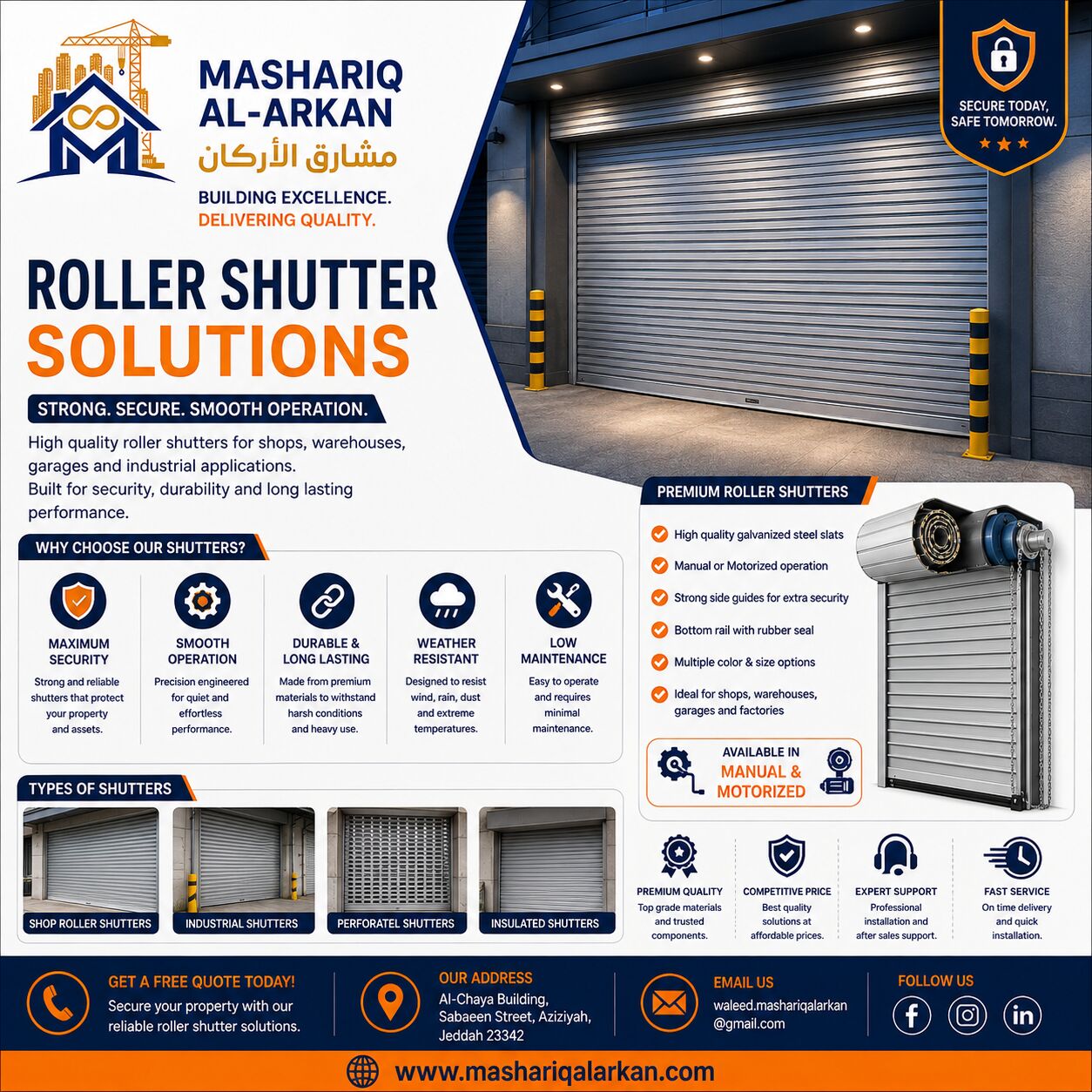 Jeddah, Construction, Shutters Installation & Maintenance In Jeddah