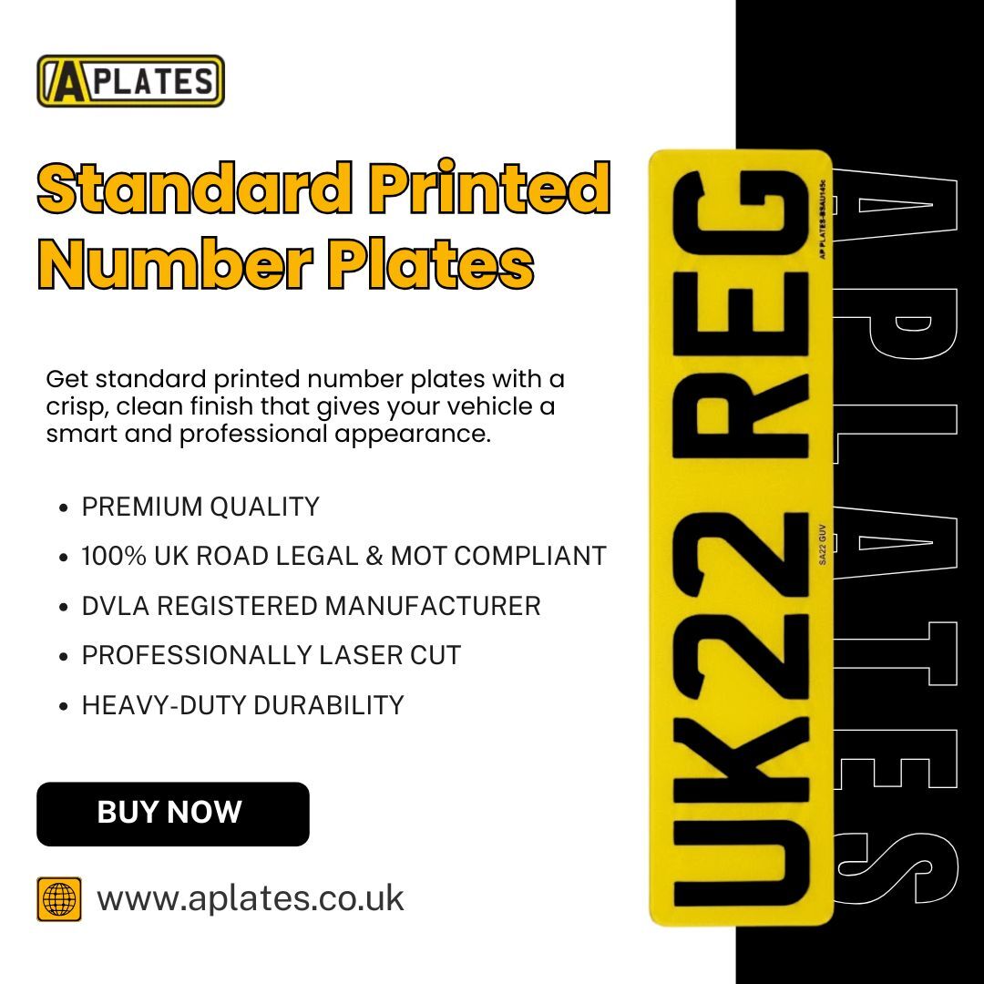 London, Auto Parts, Standard Printed Number Plates With A Clean Professional Finish