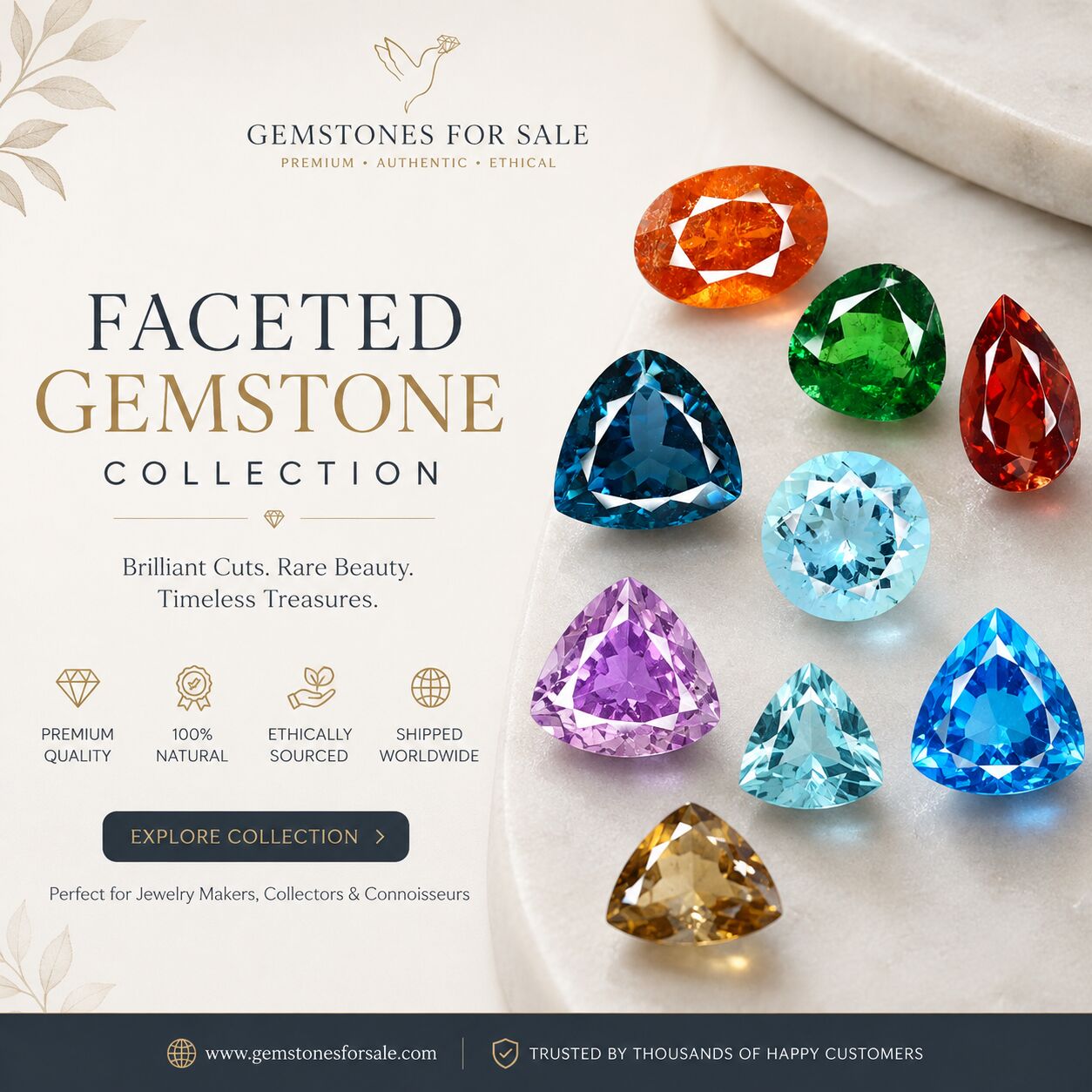 New York, Jewelry, USD 5,  Buy Faceted Stones For Jewelry Making &ndash; Sparkling Cut Gems